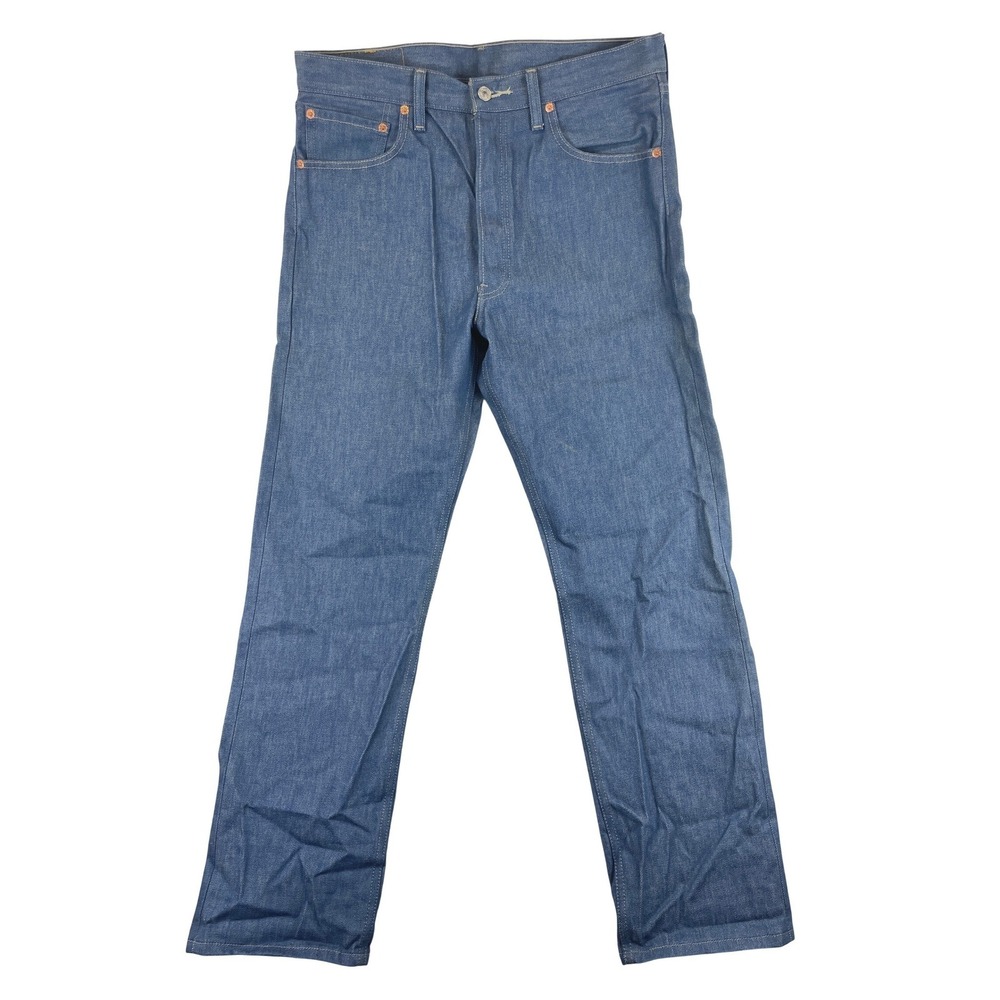 Levis 501 Original Fit Mens Jeans W34 L32 Medium Wash Blue Button Fly Cotton